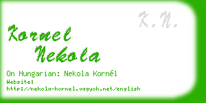 kornel nekola business card